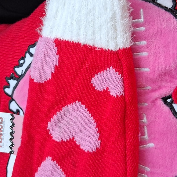 NWT Peanuts Red and Pink Be My Valentine Crew Neck Sweater Size Large - Picture 4 of 5